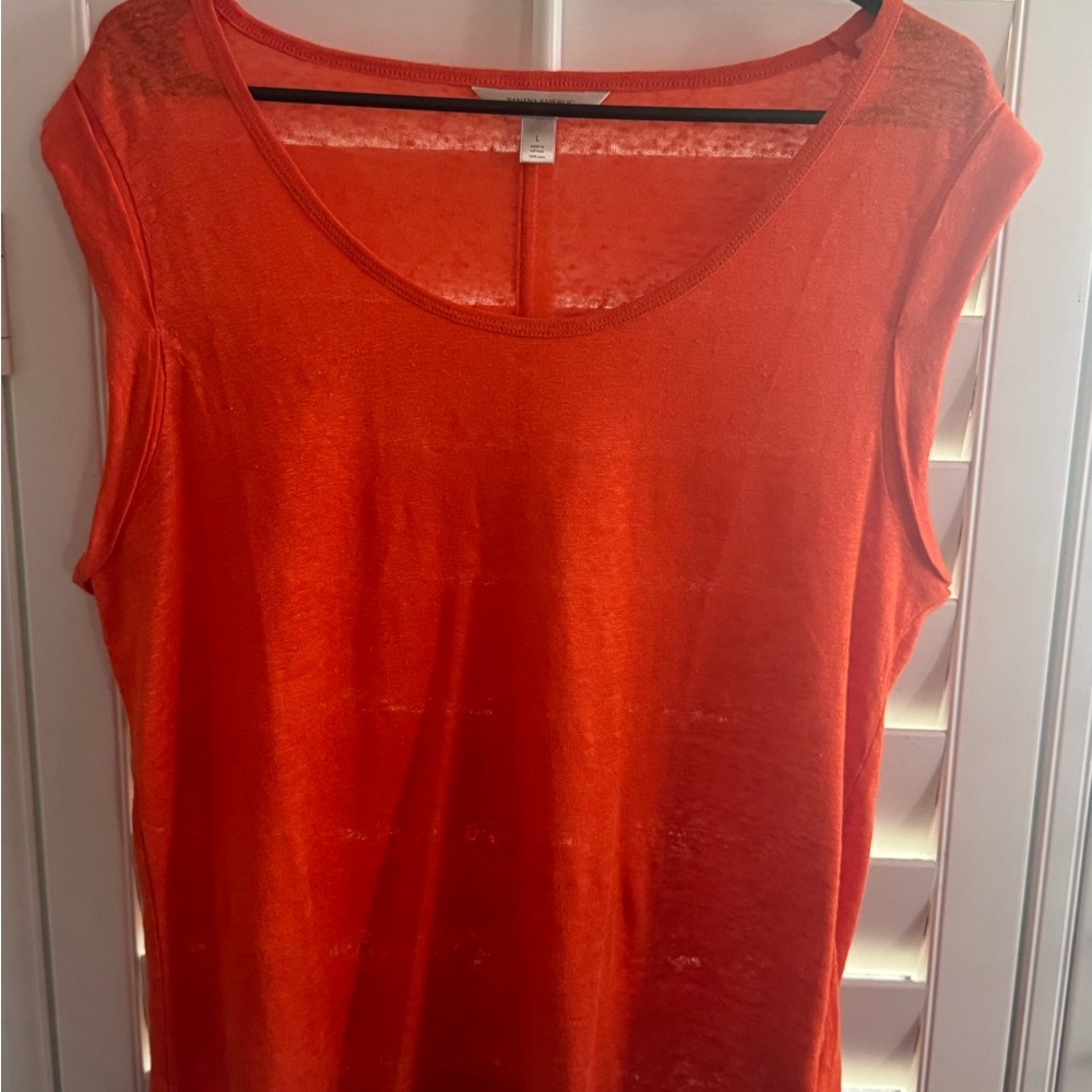 Banana Republic Vibrant Orange linen Tank Top never worn